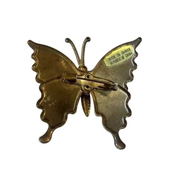 Beautiful butterfly brooch in gold-tone - Picture 2 of 4